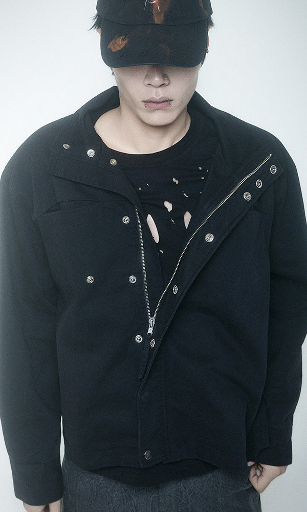 Reculer Drape field jacket(ウォッシュドブラック) 商品画像5/7