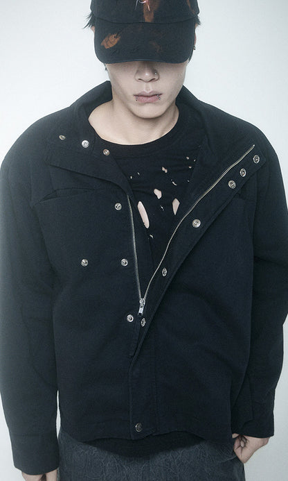 Reculer Drape field jacket(ウォッシュドブラック) 商品画像5/7