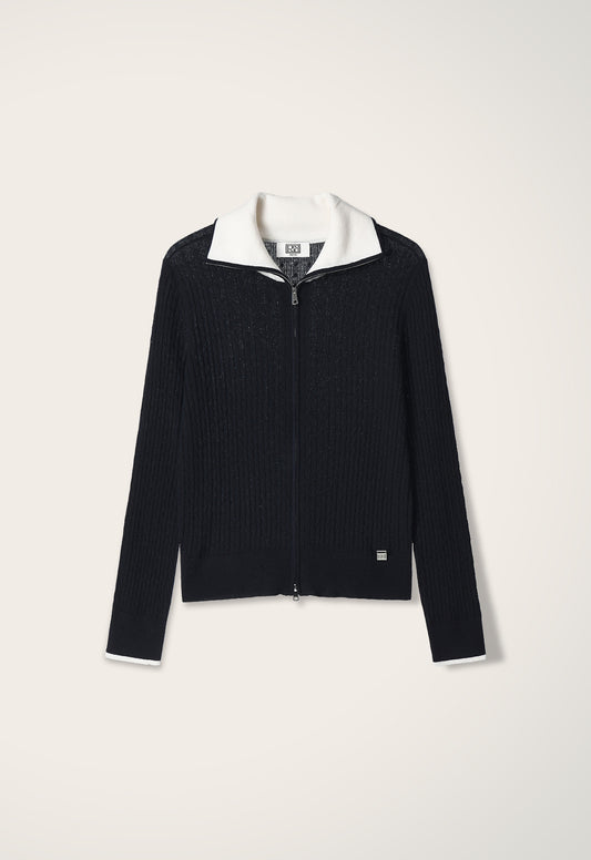 Garen Zip Collar Cardigan