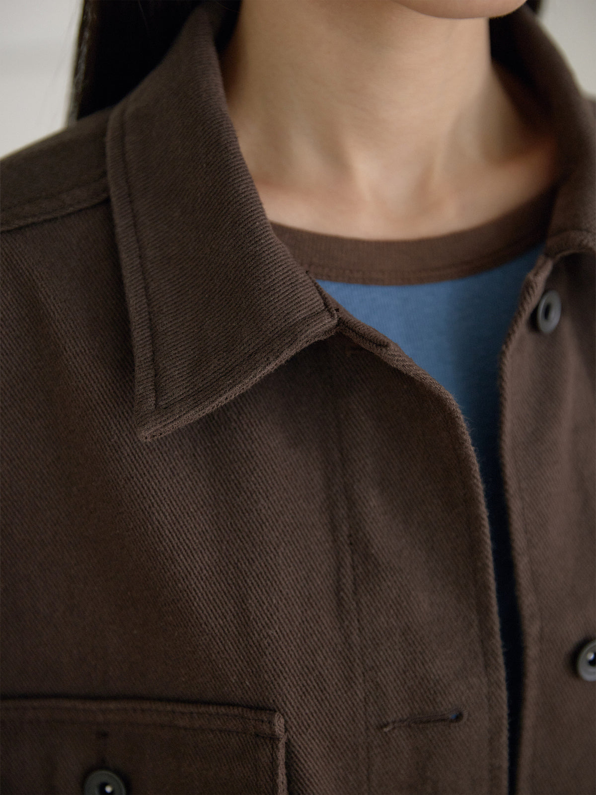 Cotton Twill Coverall Jacket - Brown 9