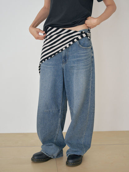 MARAN Stripe Square Scarf - Black 商品画像13/21