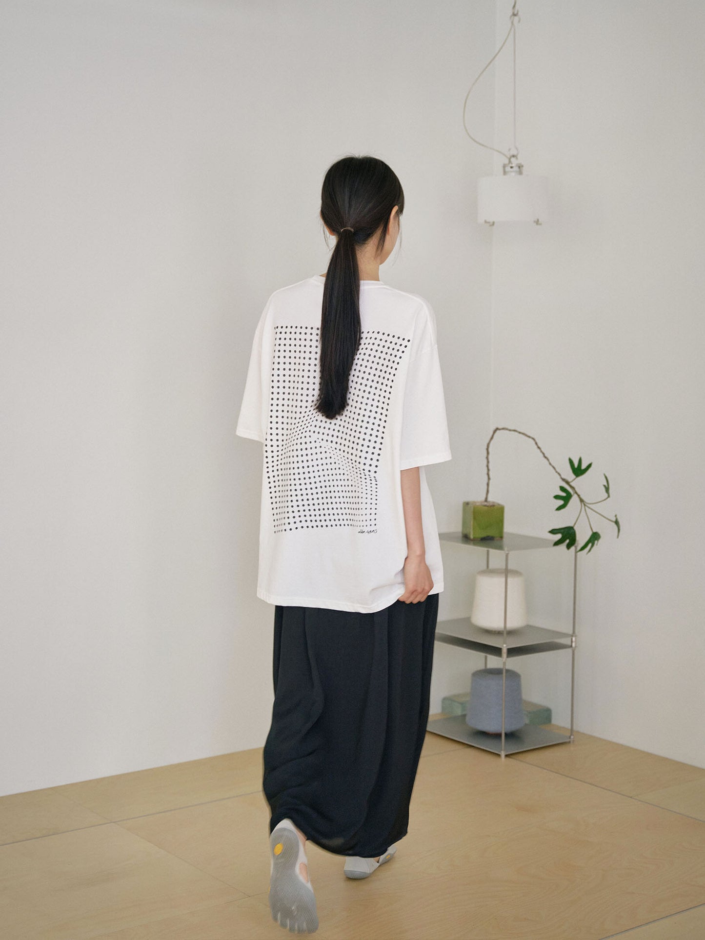 Dot Printing Short Sleeve - Ivory