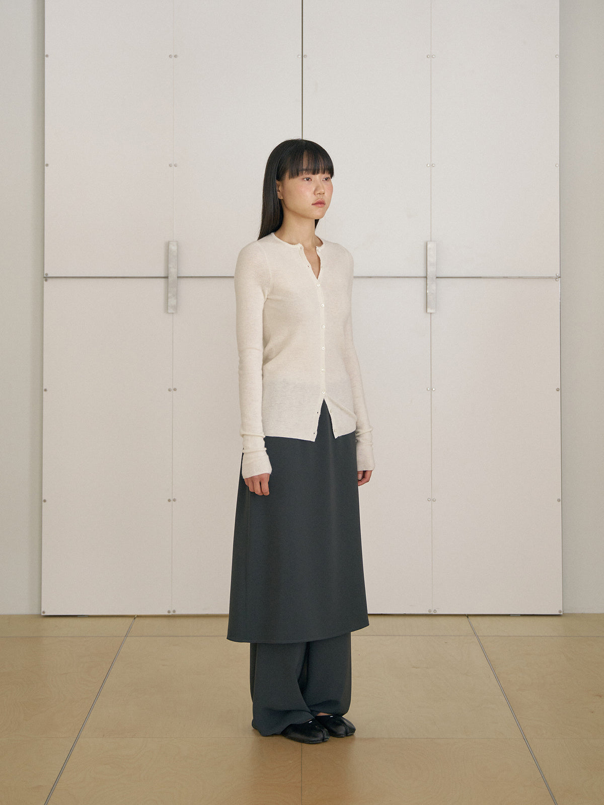 MARAN Alpaca Button Cardigan - Ivory 商品画像17/21