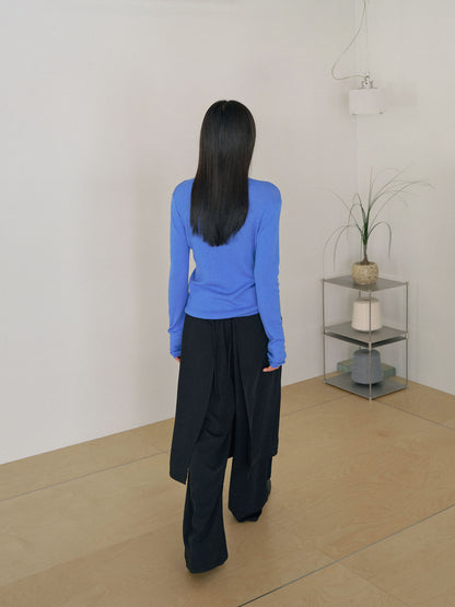 MARAN Skirt Overlay Pants - Black 商品画像13/21