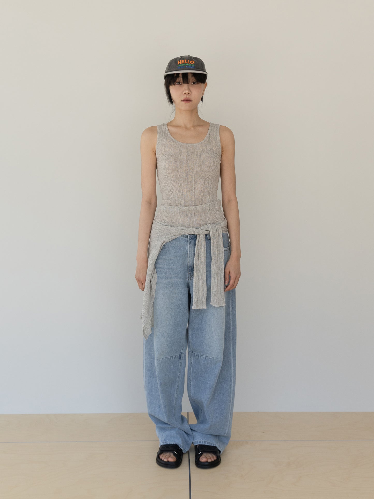 Grand Maison Washed Ball Cap - Charcoal