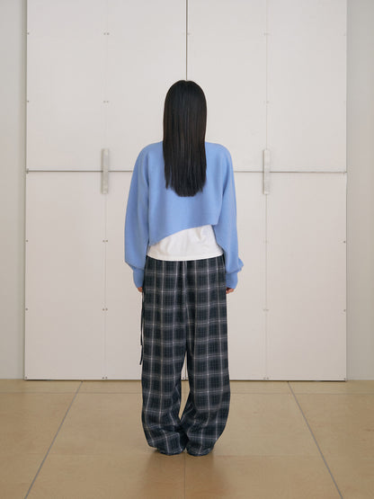 MARAN Unbalanced Boat Neck Pullover - Blue 商品画像14/19