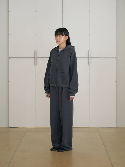 MARAN Current Waffle Hoodie Zip-up - Charcoal 商品画像13/19
