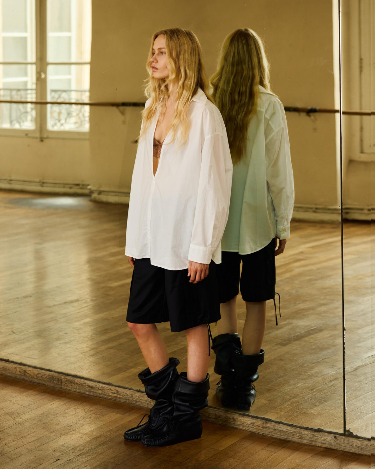 Deep V-neck Shirt