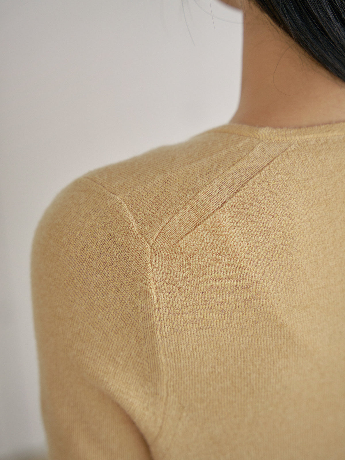 Alpaca Button Cardigan - Beige 12