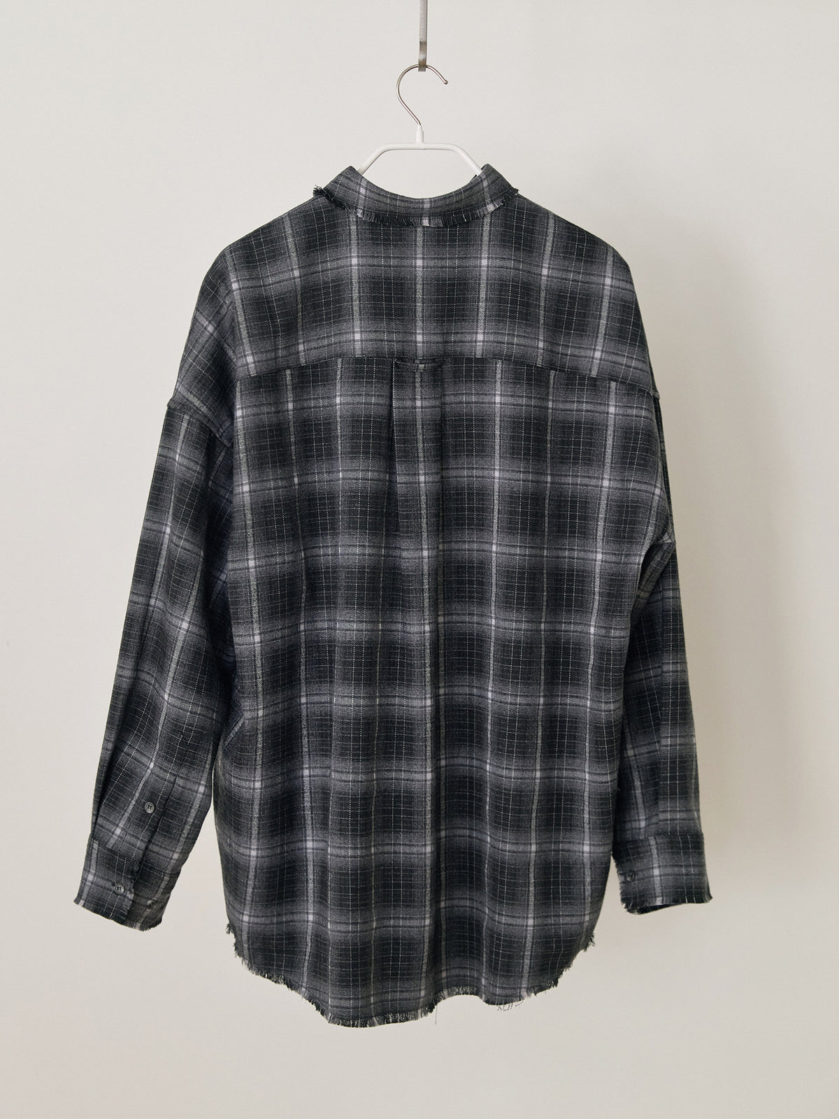 MARAN Fringe Check Shirt - Black 商品画像19/19