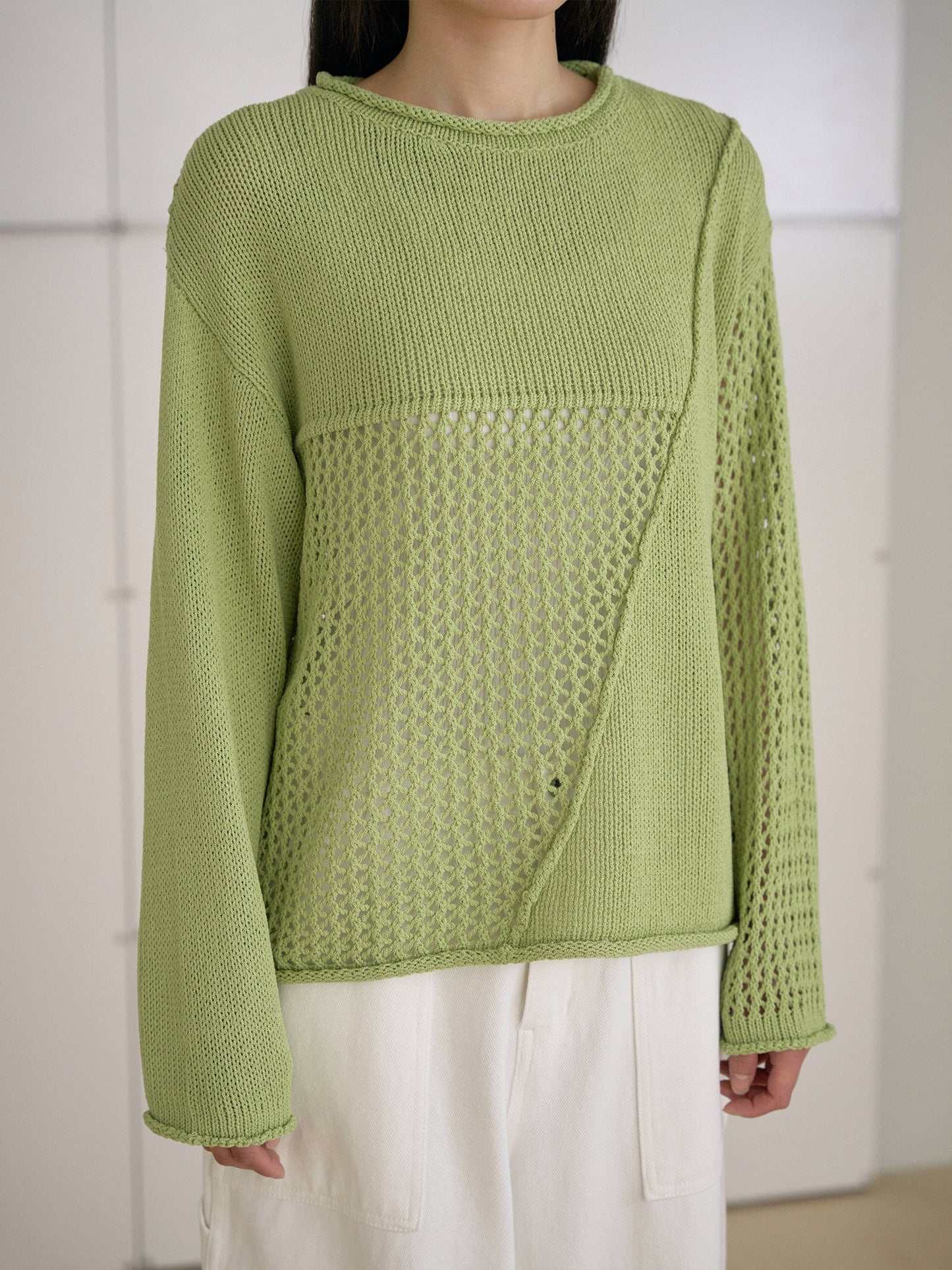 Summer Block Pullover - Green