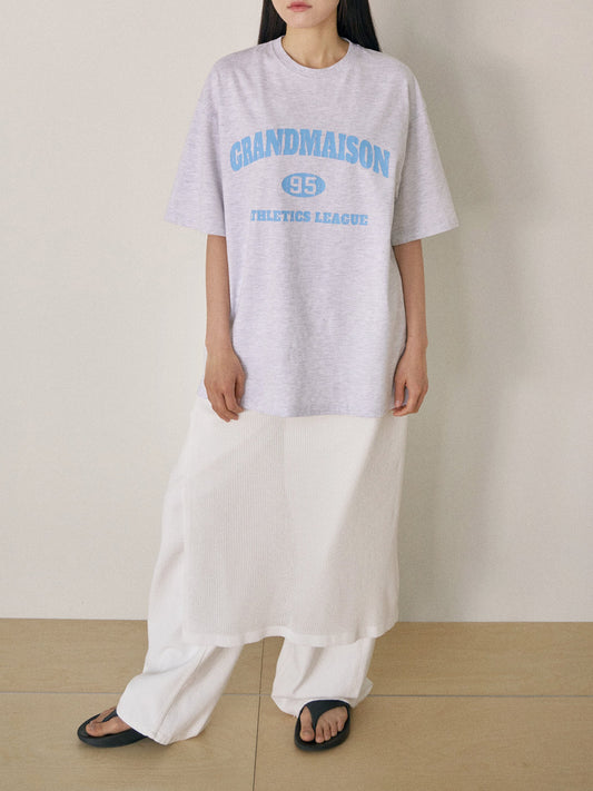 Crack Lettering Short Sleeve - Light Gray