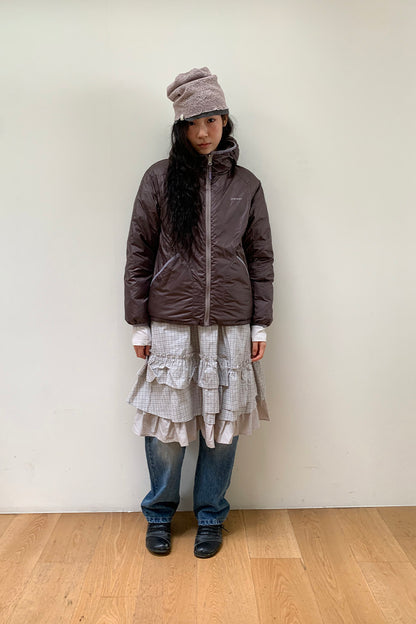 [9/28予約配送] REVERSIBLE FLORAL GRAPHIC DUCK DOWN, LIGHT PURPLE