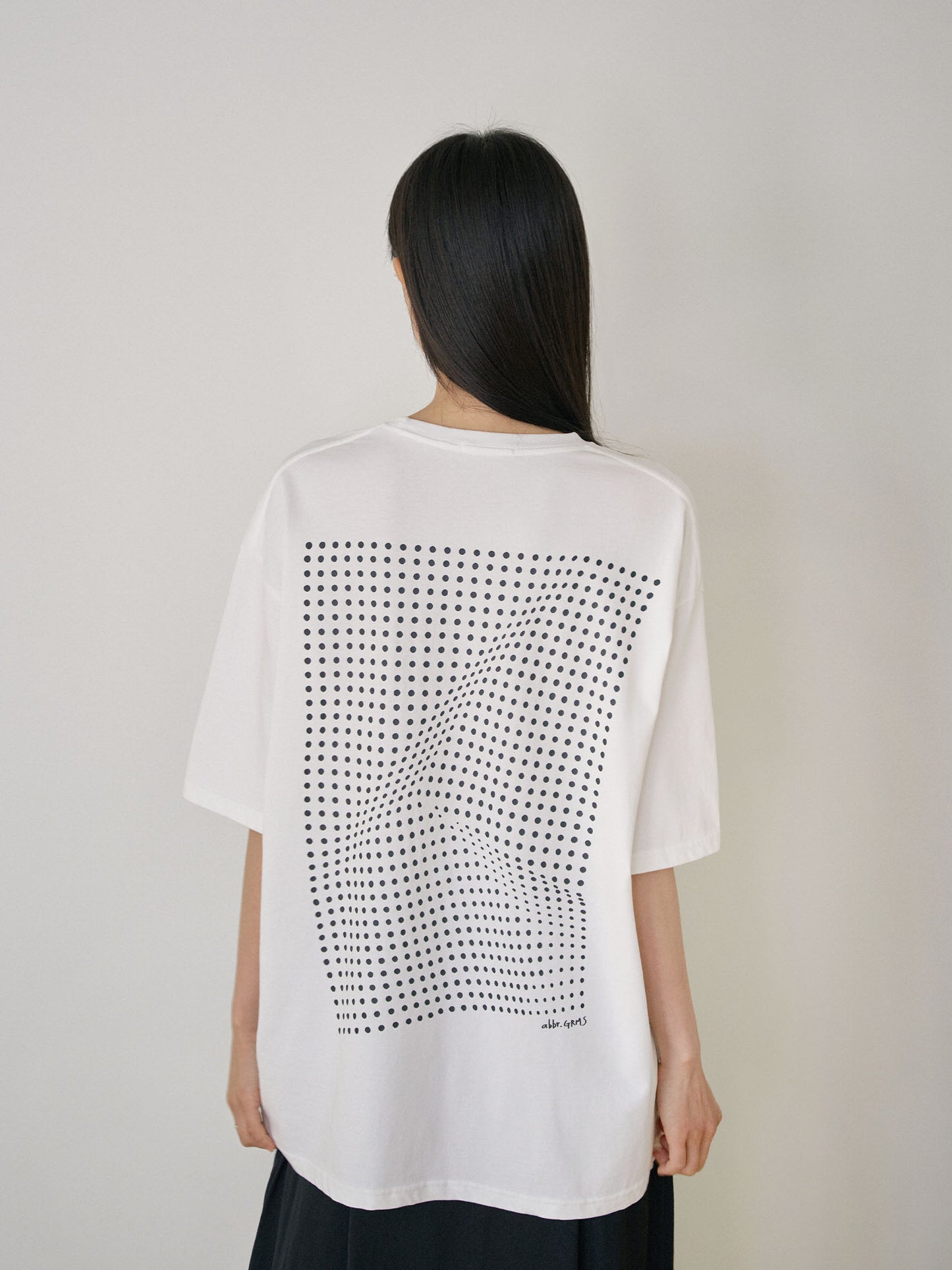 Dot Printing Short Sleeve - Ivory