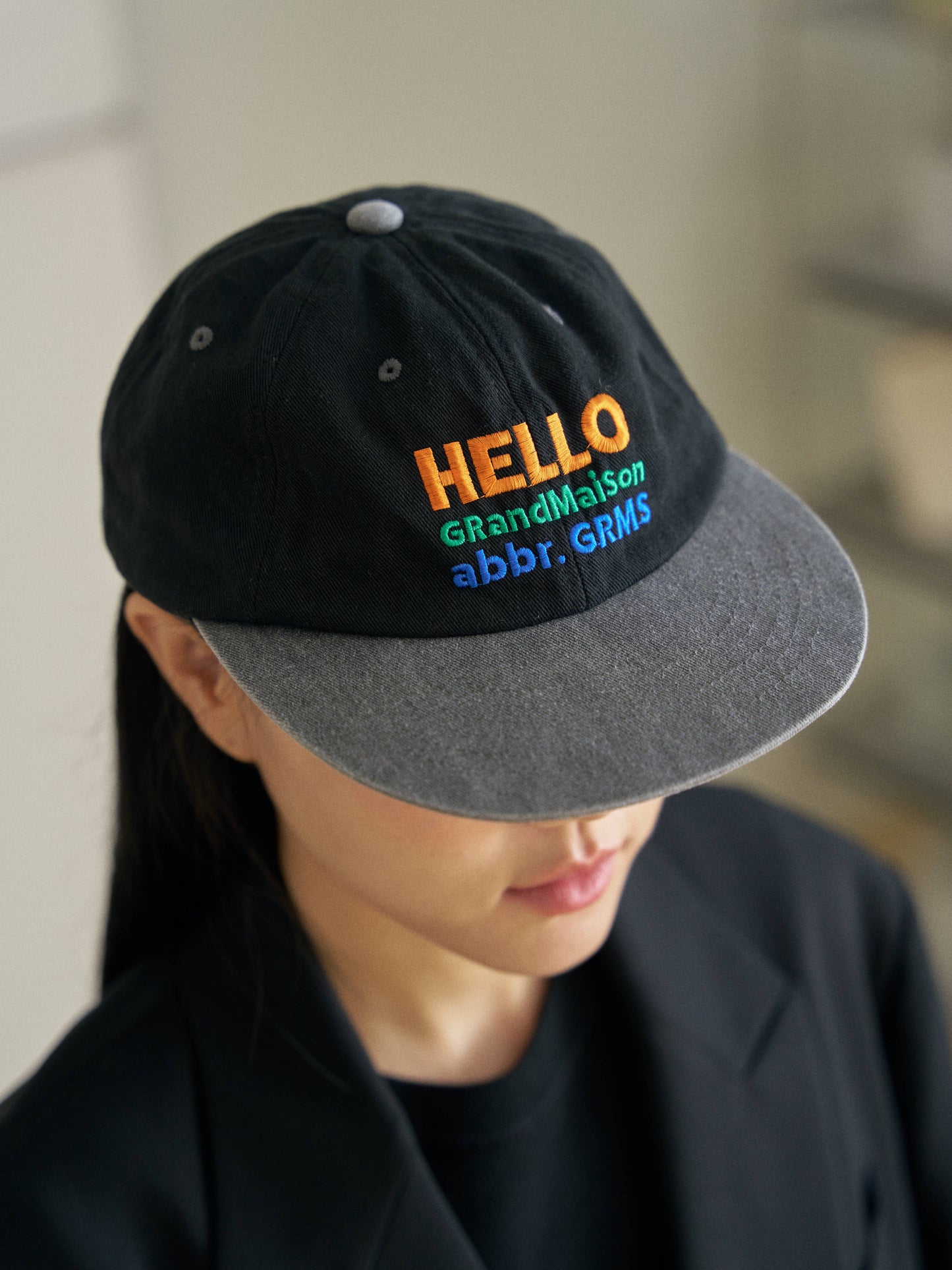 Grand Maison Washed Ball Cap - Black