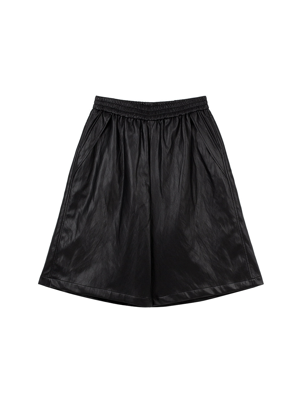 Leather Bermuda Pants