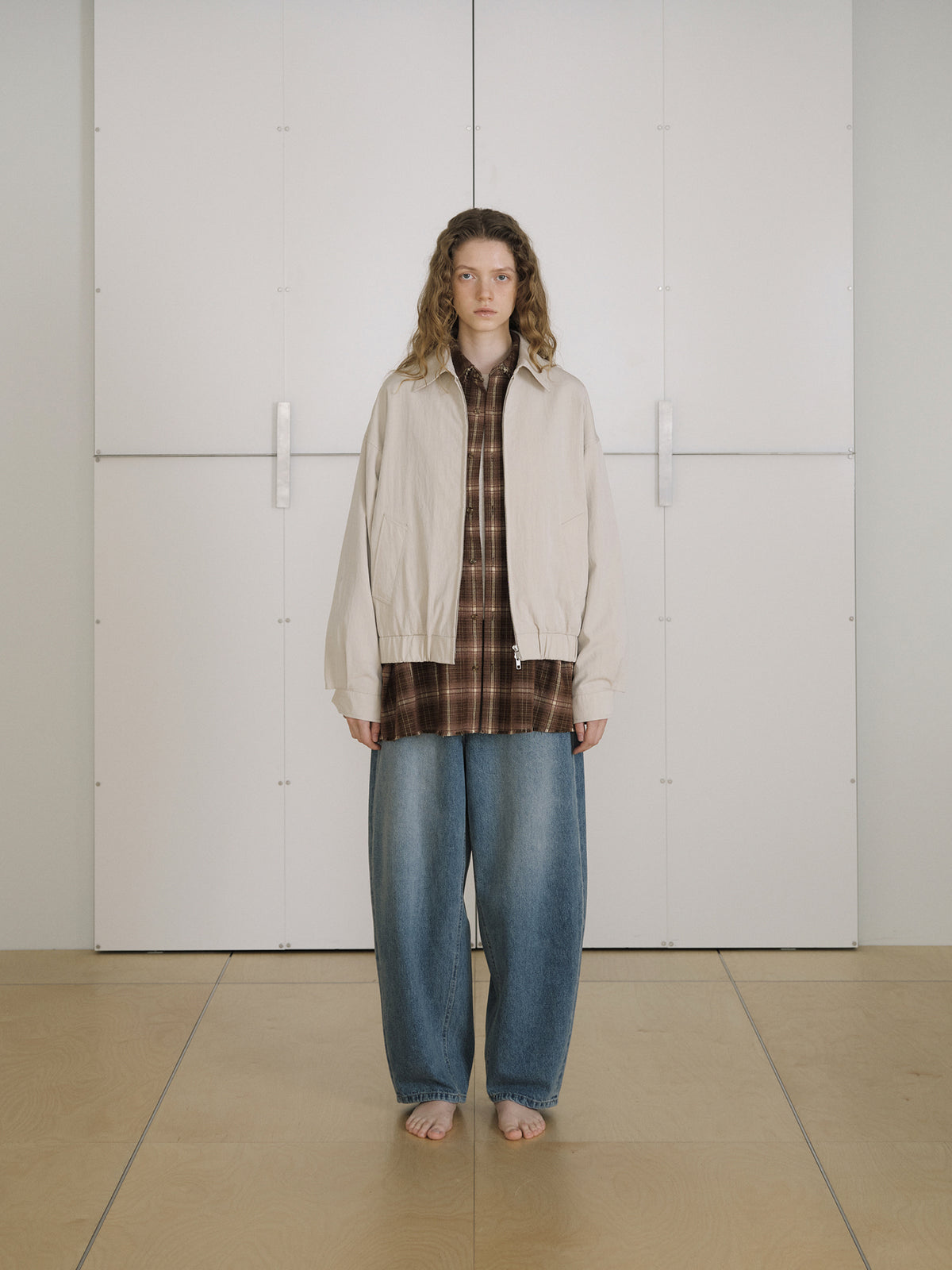 Washed Gabardine Blouson - Beige 6