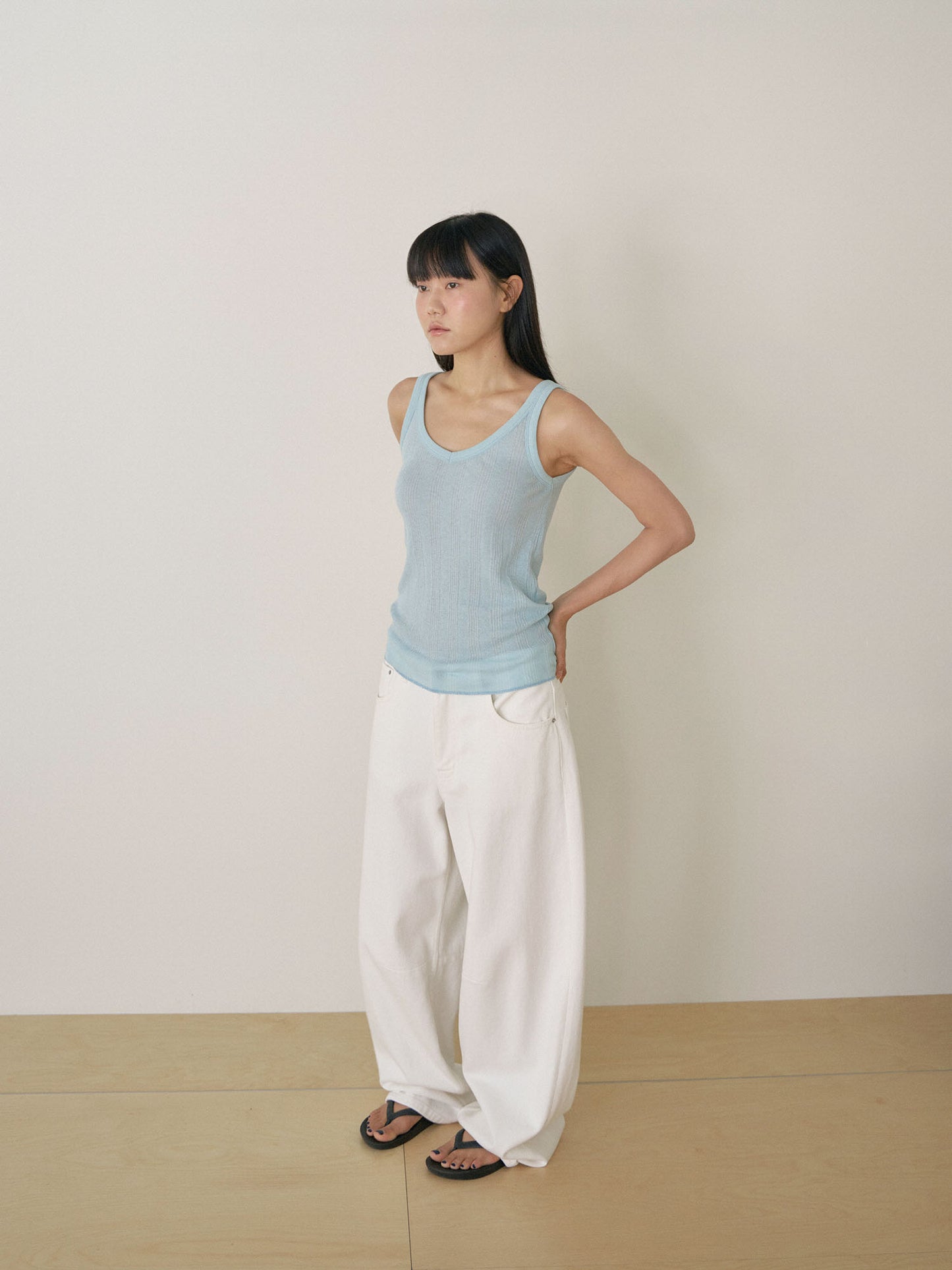 Summer V-neck Sleeveless - Blue