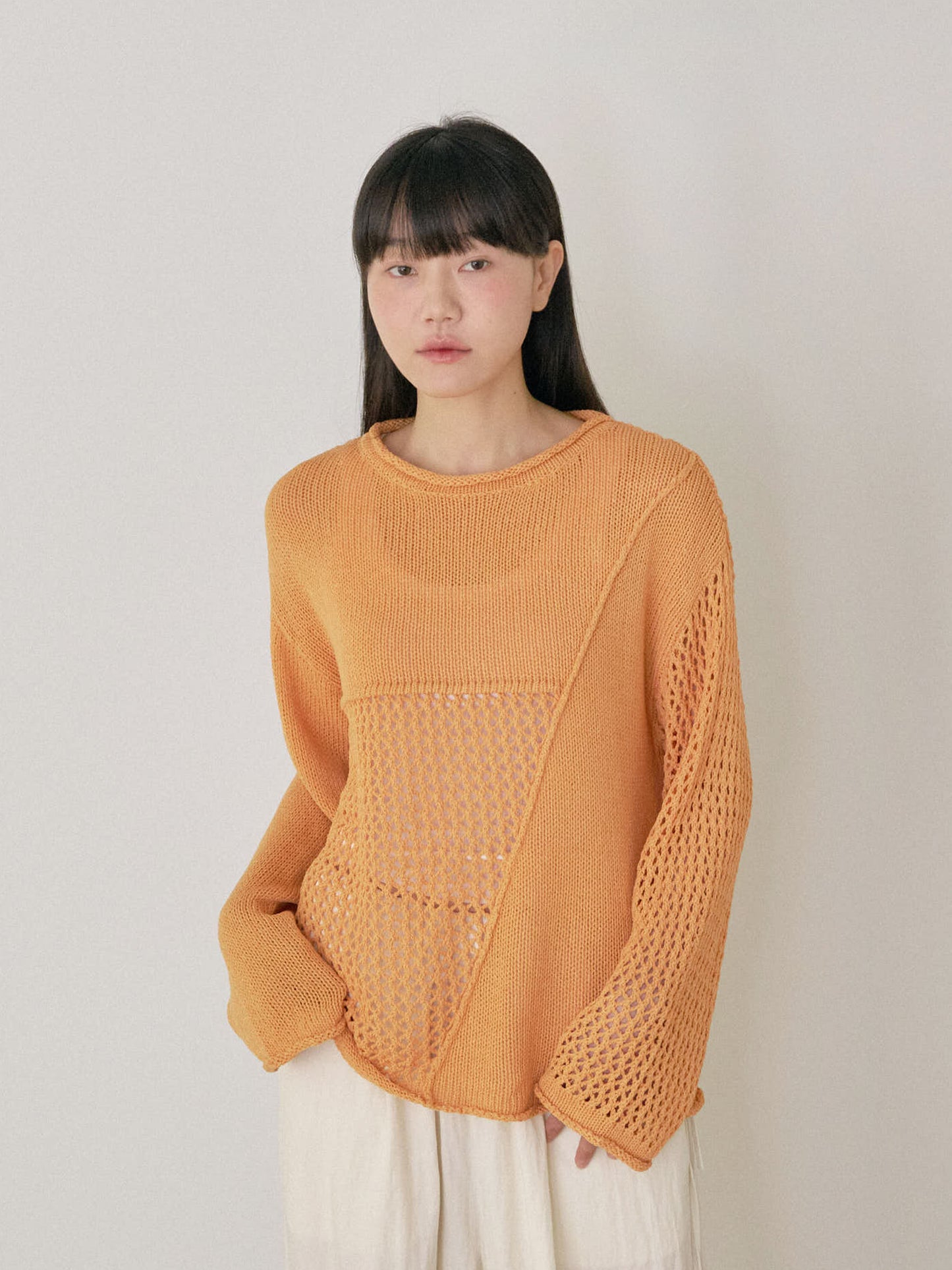 Summer Block Pullover - Orange