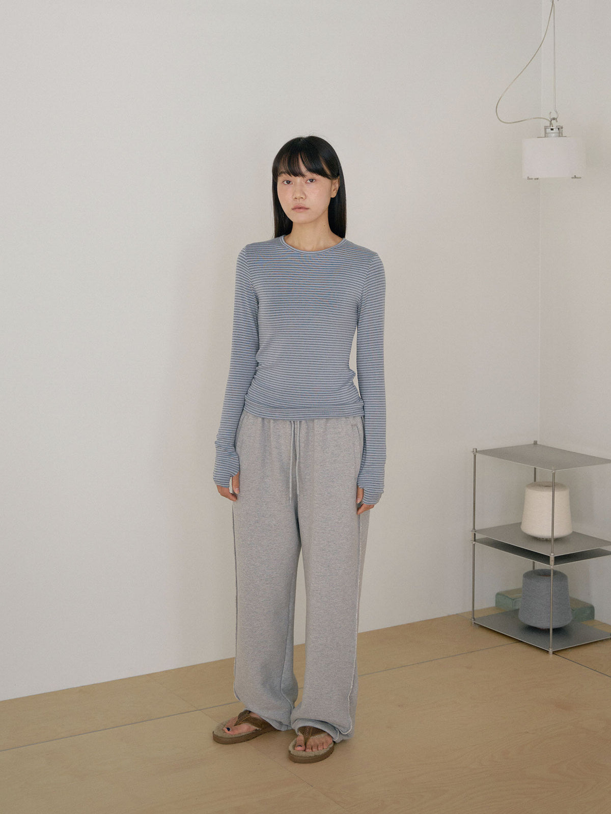 Rib Stripe Long Sleeve - Blue 2