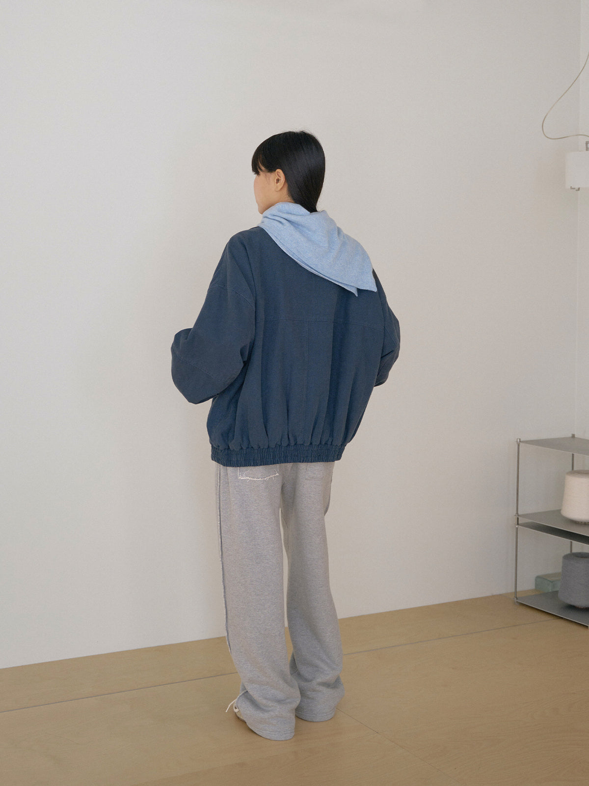 Cashmere Square Scarf - Blue 12