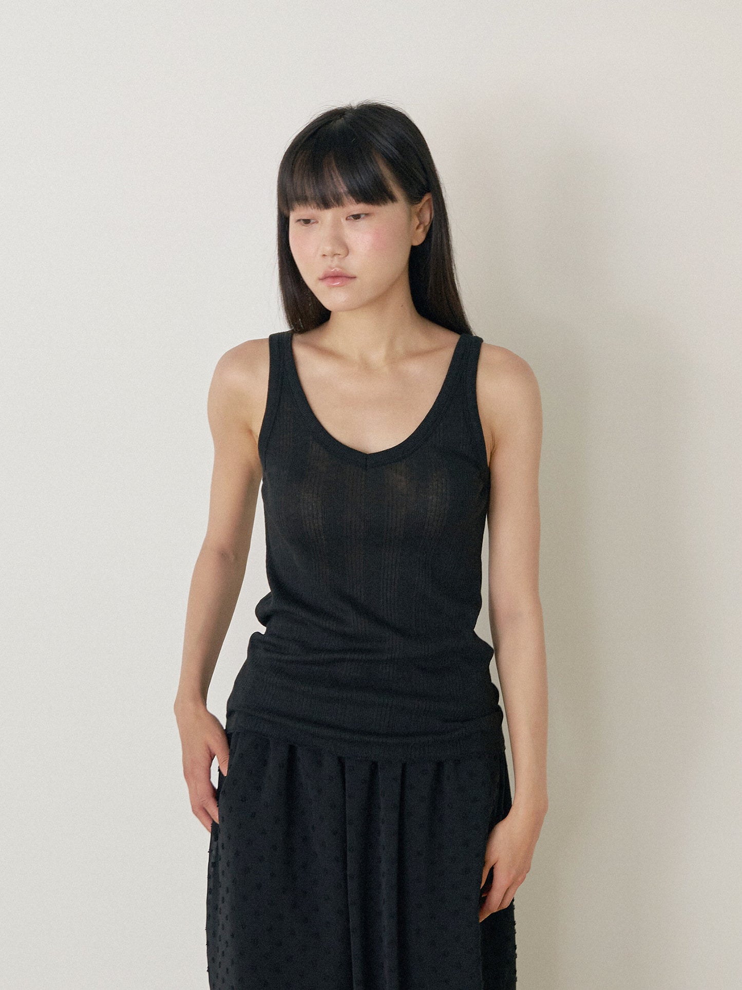 Summer V-neck Sleeveless - Black