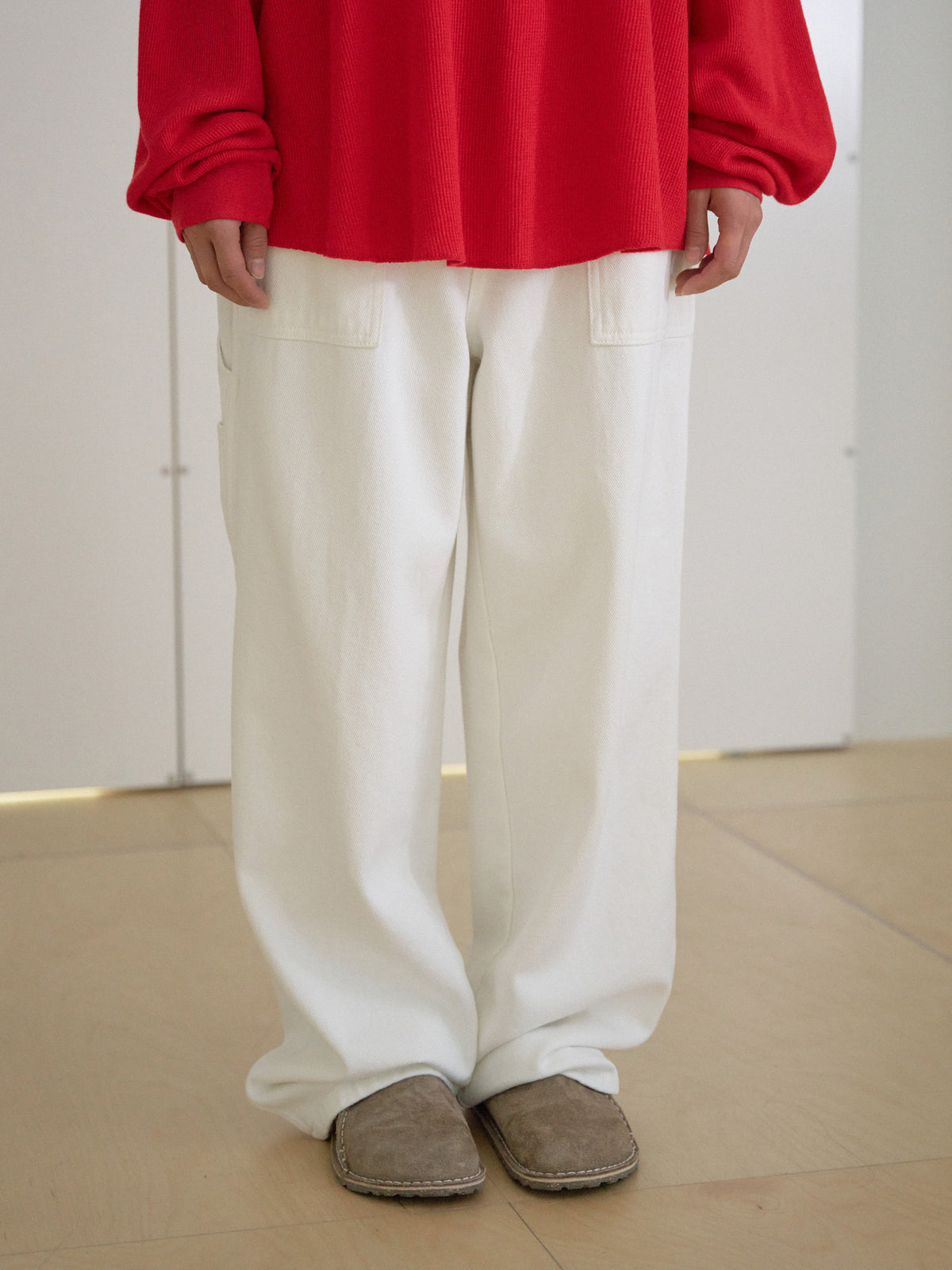 MARAN Cotton Twill Fatigue Pants - Ivory 商品画像18/21