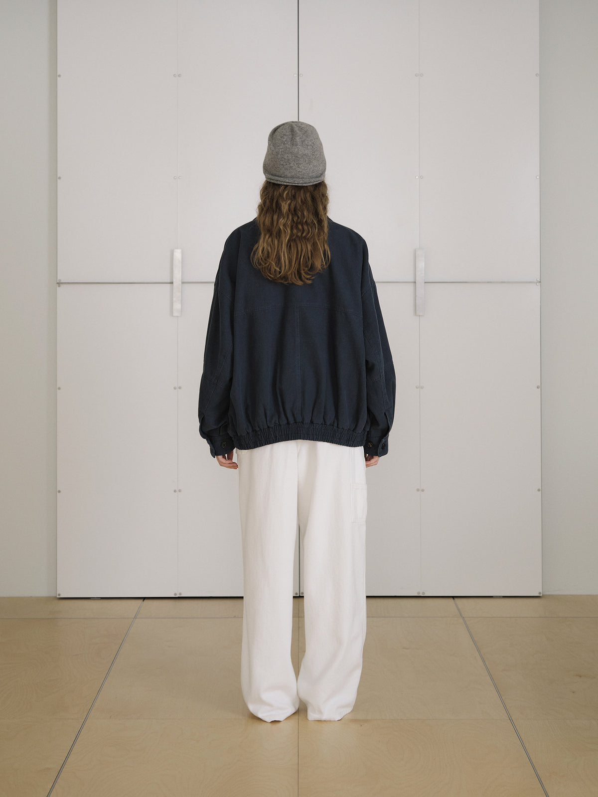 Washed Oxford Blouson - Navy 8