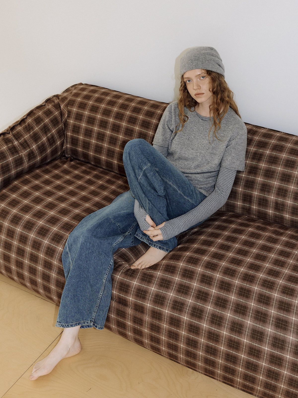 Curved Denim Pants - Indigo 2