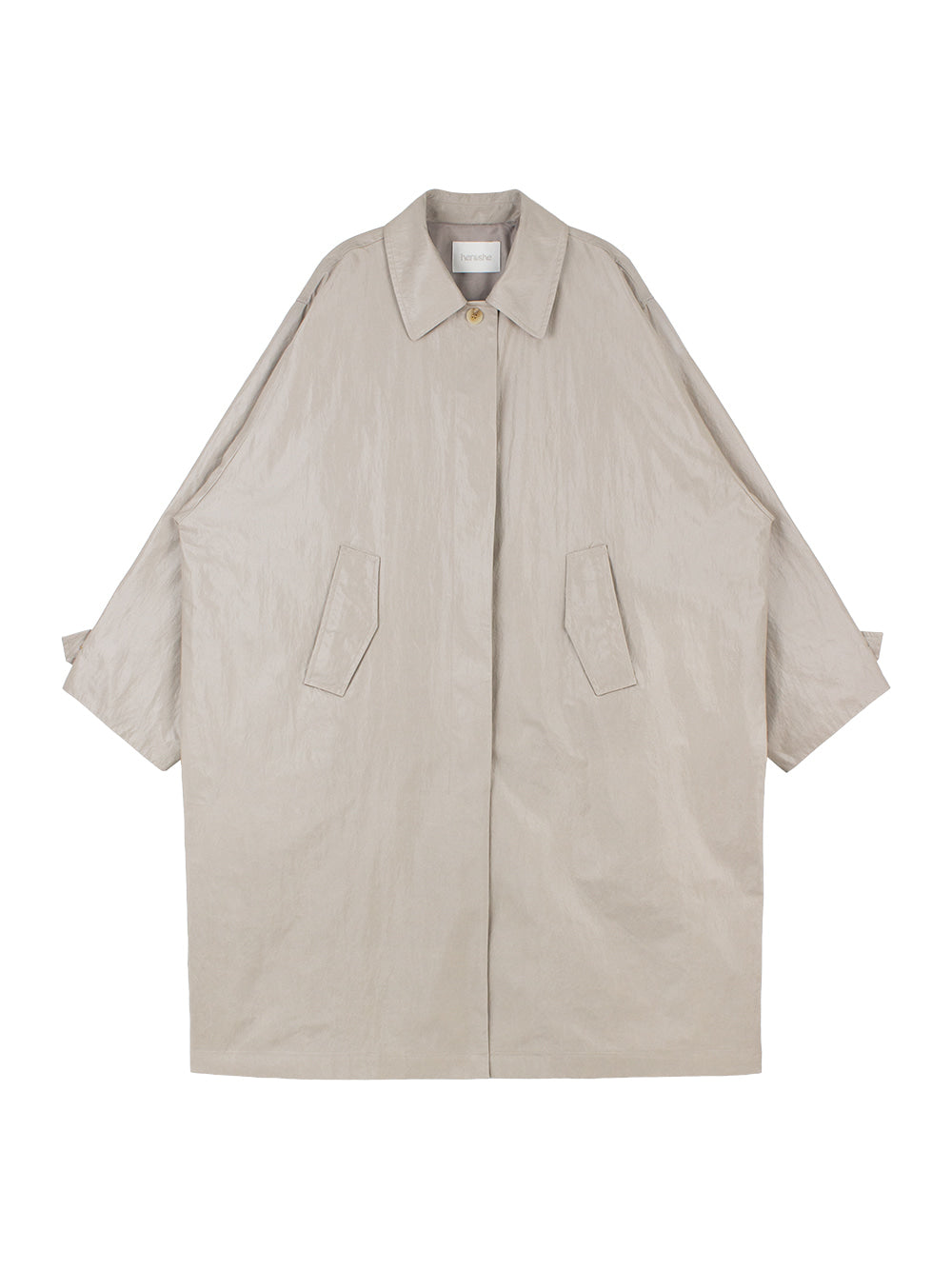 Back Cape Trench Coat
