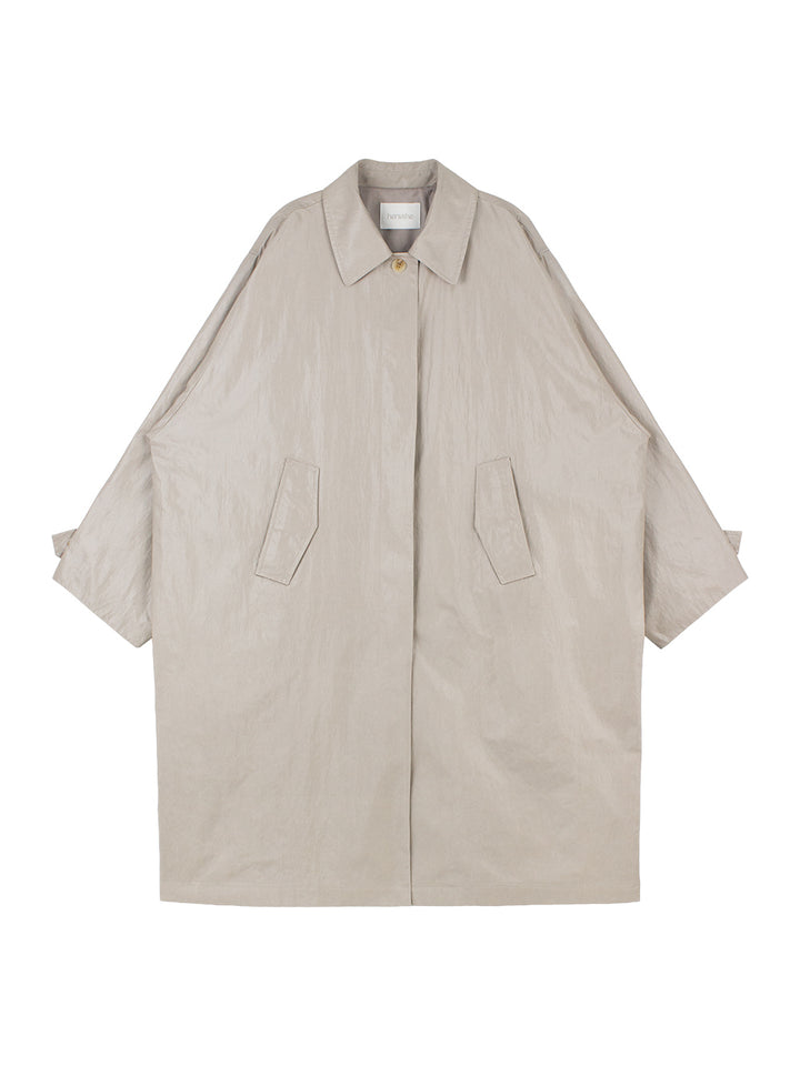 Back Cape Trench Coat