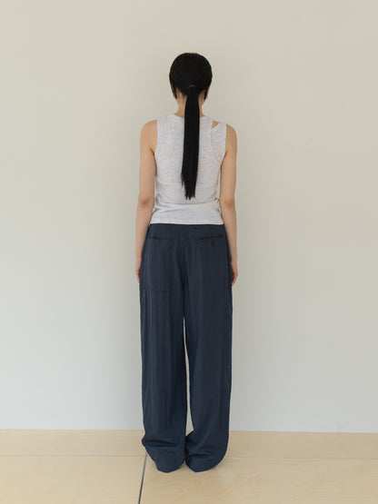 【MARAN】Mei Ribbed Sleeveles-GRAY