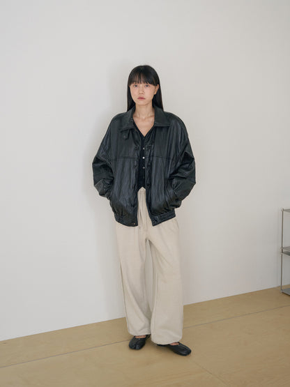MARAN Soft Leather Blouson - Black 商品画像14/21