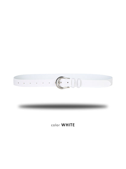 Horn Buckle Belt WHITE