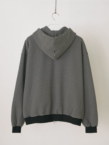 MARAN Stripe Hoodie Zip-up - Black 商品画像21/21