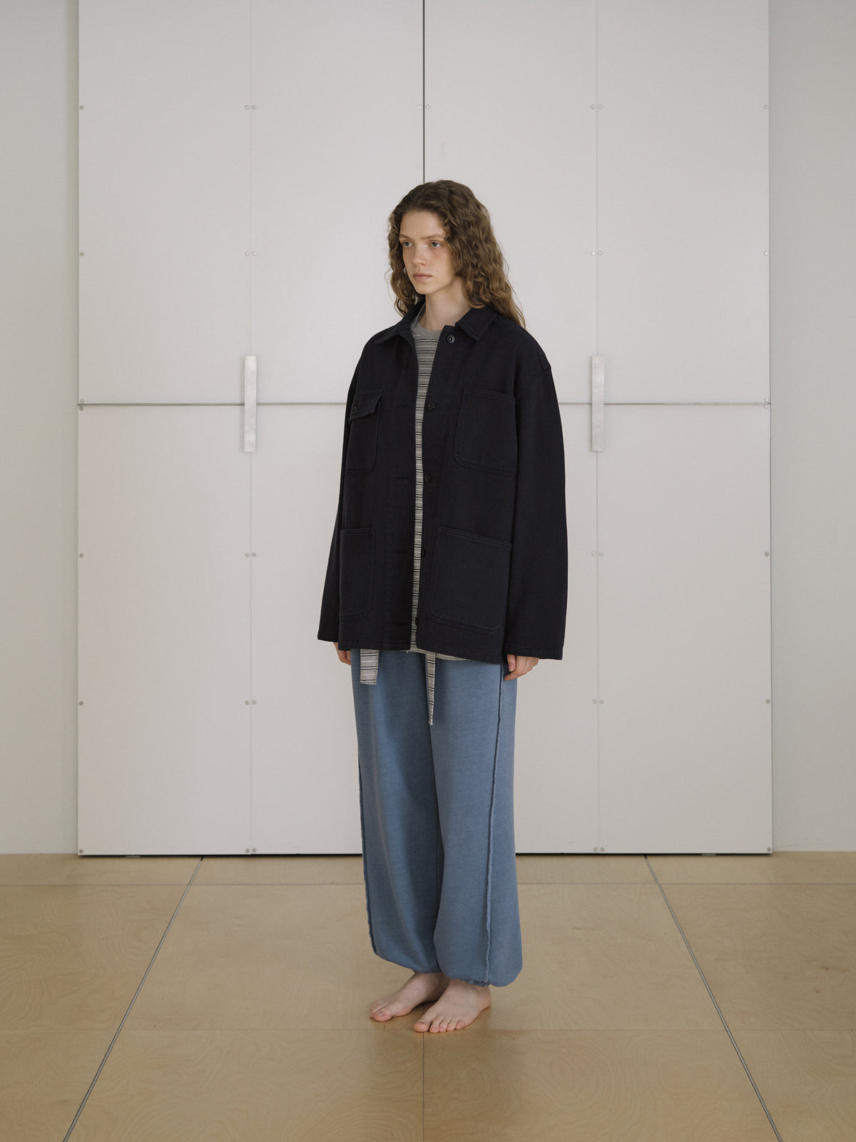 Cotton Twill Coverall Jacket - Navy 7
