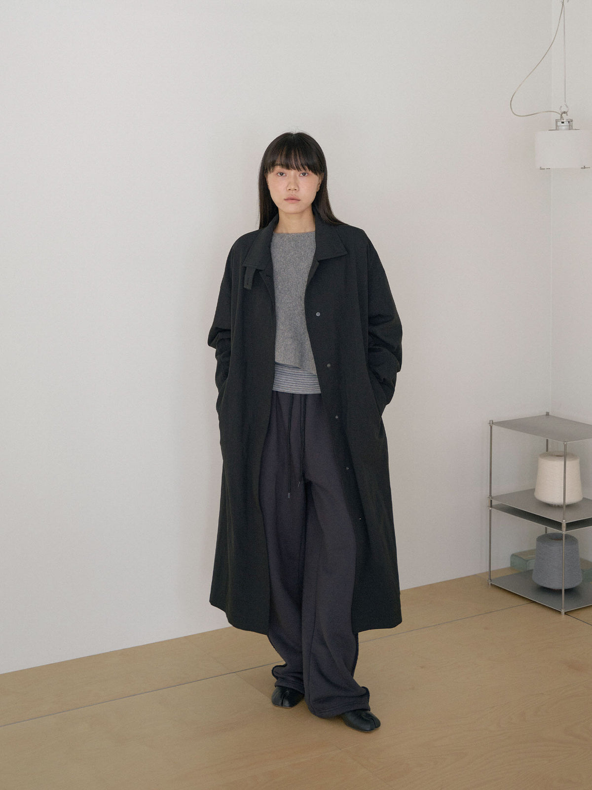 MARAN High Neck Trench Coat - Black 商品画像16/21