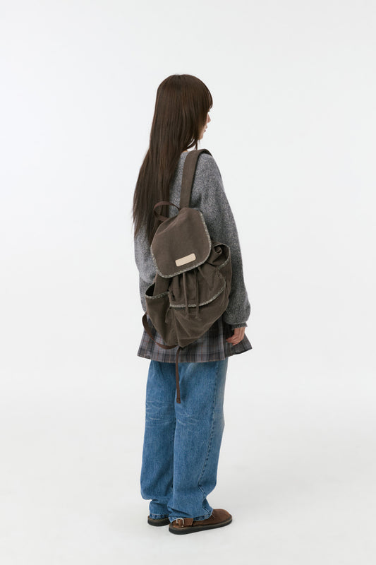 [9/18予約配送] CONTRAST BACKPACK、BROWN FLORAL