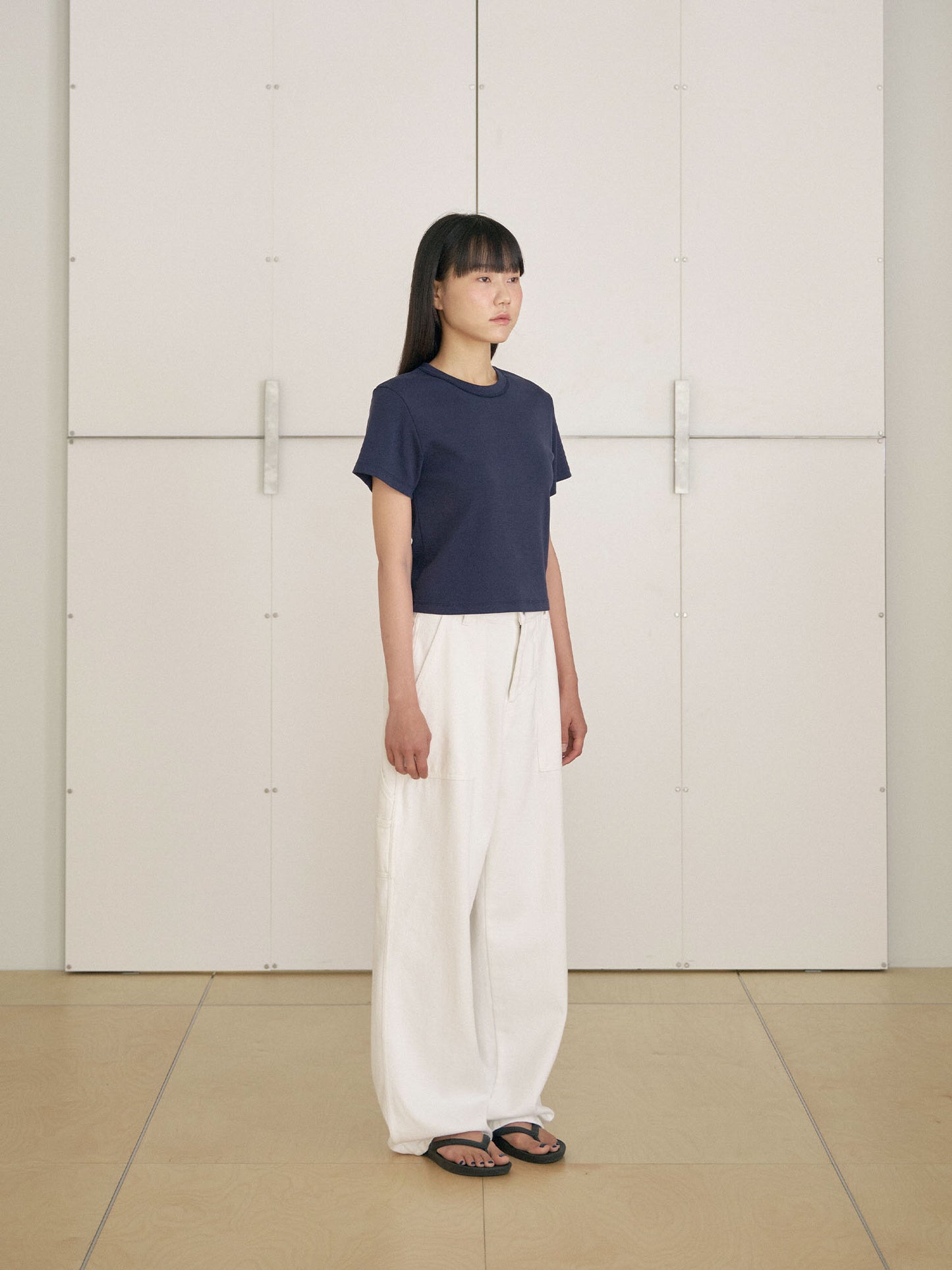 Soft Rib Short Sleeve - Navy