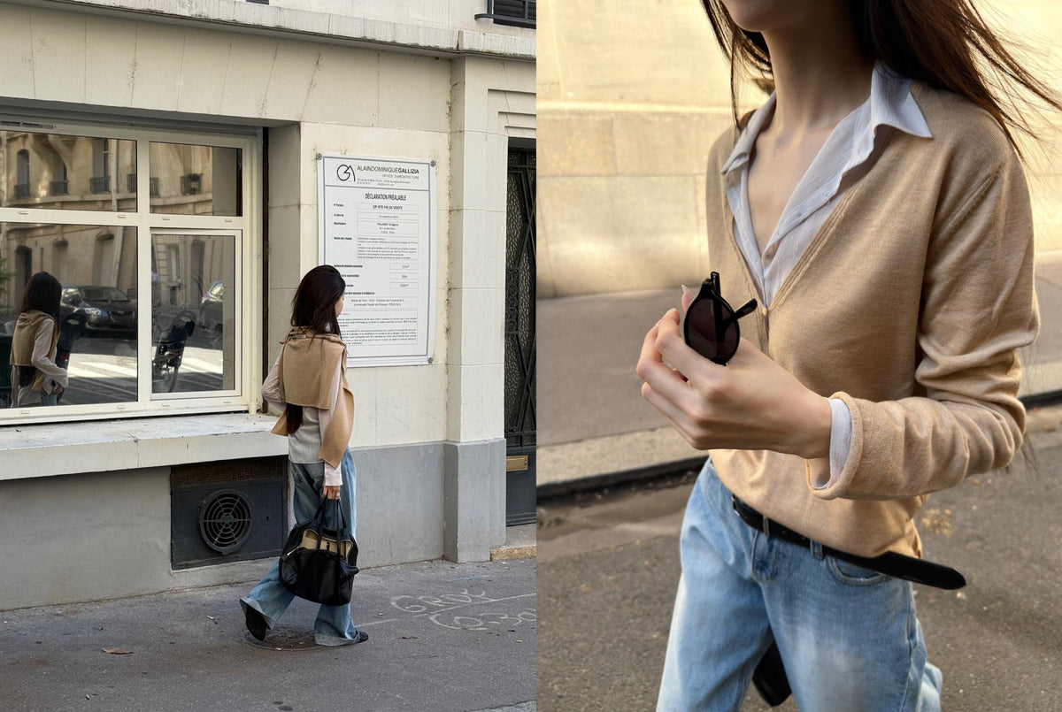 Merino Wool V-neck Knit