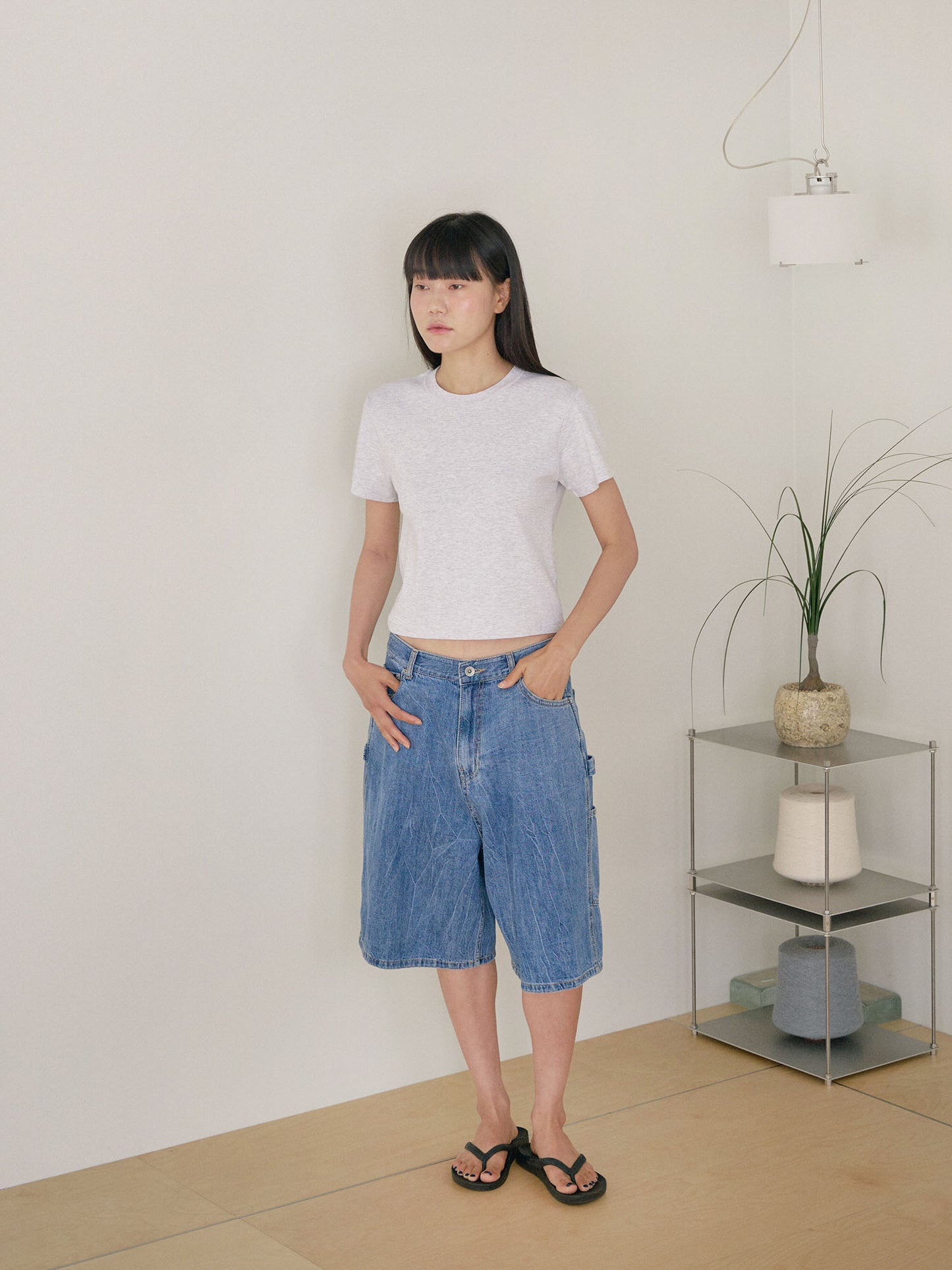 Soft Rib Short Sleeve - Light Gray