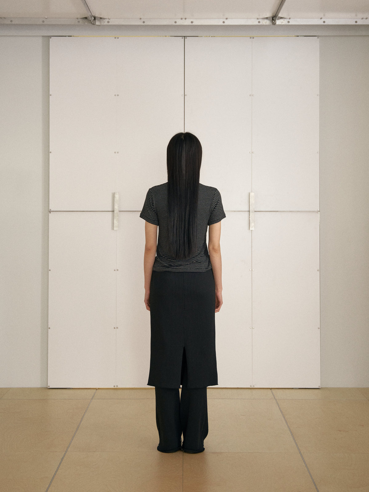 MARAN Lino Rib Skirt - Black 商品画像16/21