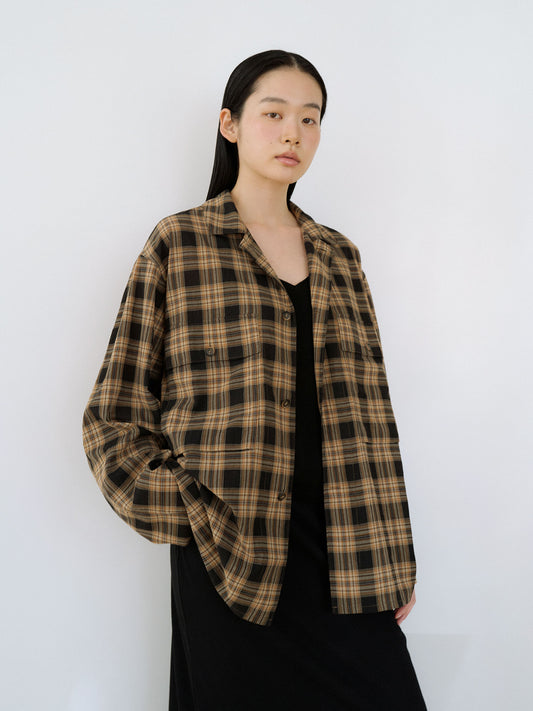 Check Flap Jacket - Black 2