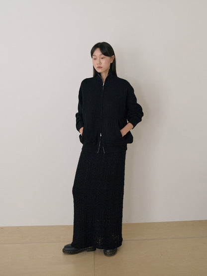 Ray Zip-up Cardigan - Black 6