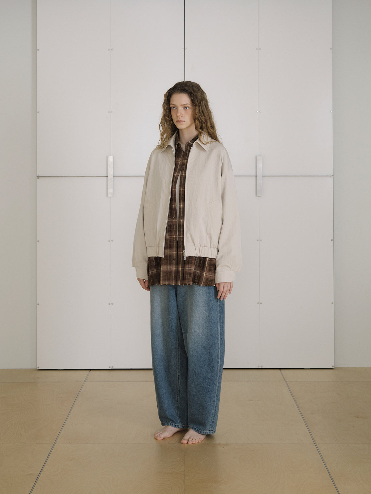 Washed Gabardine Blouson - Beige 7