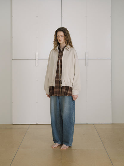 Washed Gabardine Blouson - Beige 7