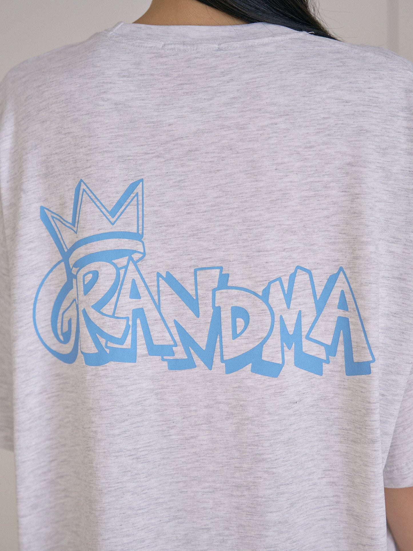 Granma Printing Short Sleeve - Light Gray