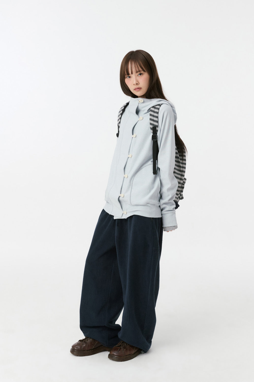 SIGNATURE EMBROIDERY FLEECE PANTS, NAVY