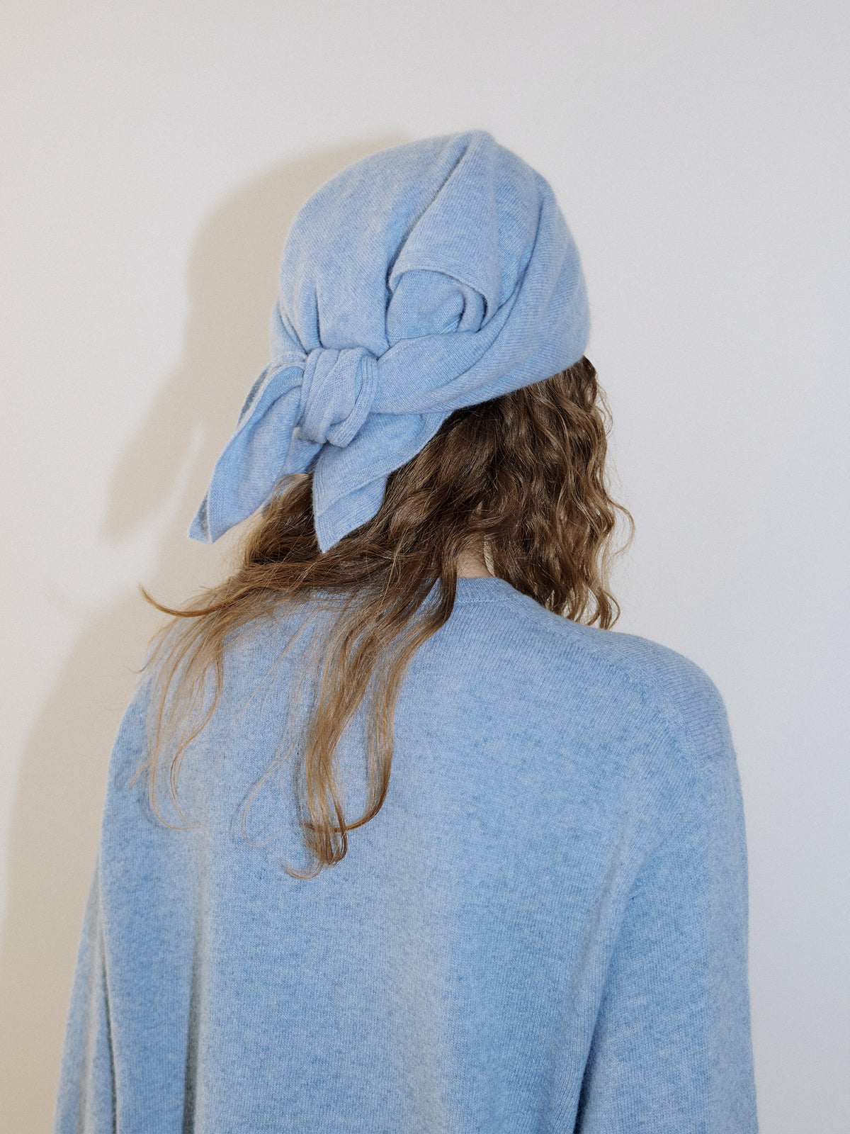 Cashmere Square Scarf - Blue 4