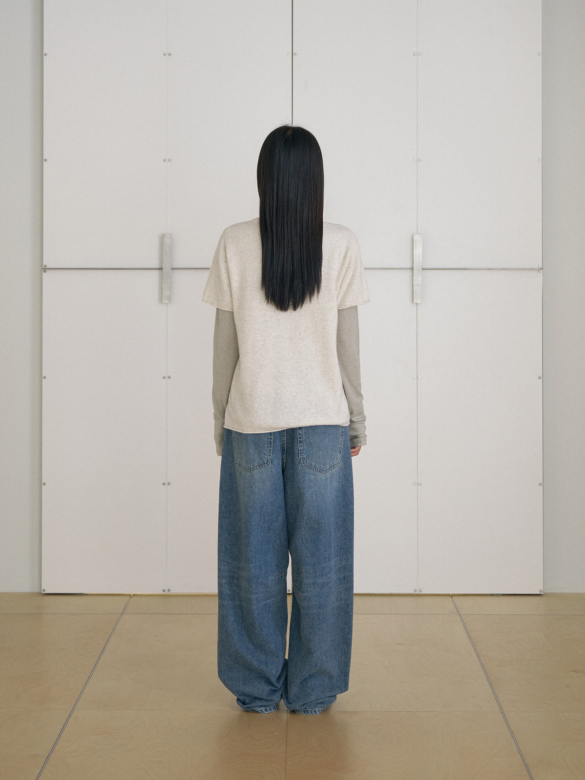 MARAN Cutoff Short Sleeve Pullover - Oatmeal 商品画像20/21